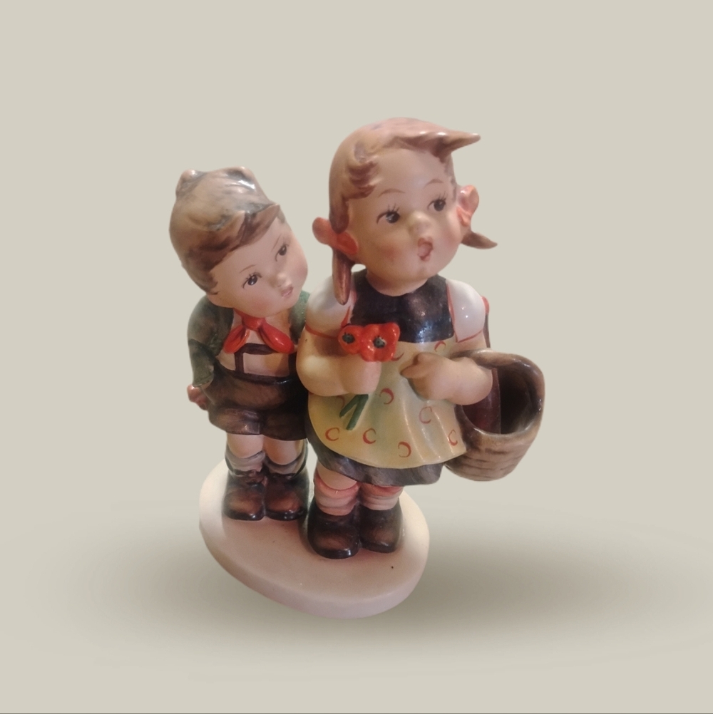 Charming Hummel Figurine with Basket - Multicolor